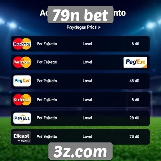 Métodos de pagamento aceitos pelo 79n bet